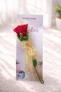 Red Crochet Rose Flower