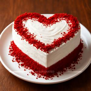Red Velvet Heart Shape Cake