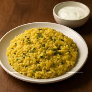 Moong Dal Khichdi + Dahi
