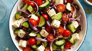 Greek Salad With Home Made Feta