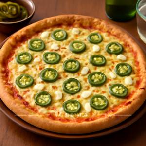 Cheese jalapeno pizza
