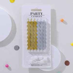 Gold & Silver Wavy Candles