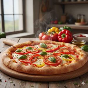 Tomato And Capsicum Pizza