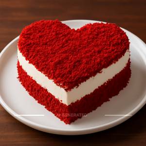 Red Velvet Heart Shape Cake