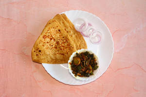 Bhindi Do Pyaza With (4) Plain Paratha