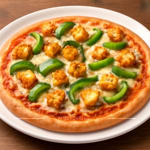 Paneer capsicum pizza