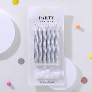 Silver Twisted Candles