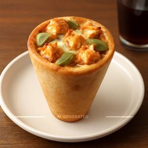 Paneer cone pizza