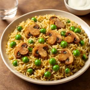 Matar Mushroom Pulao
