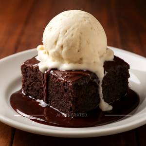 Hot Brownie With Ice Cream