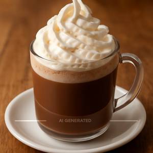 Hot chocolate with whip cream
