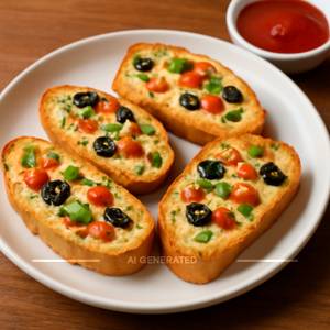 Veg Garlic Bread [4 Pieces]