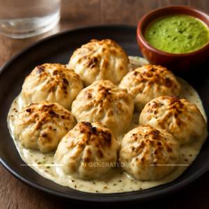 Afghani paneer momos