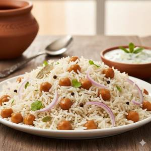 Chollay Chawal Thali