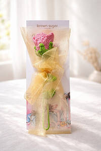 Pink Crochet Rose Flower