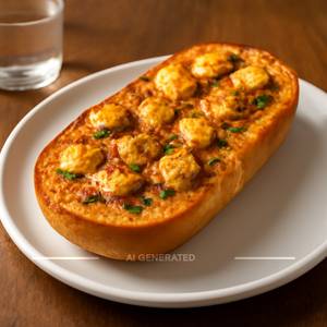 Spicy Paneer Garlic Bread