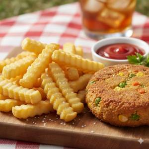 1 French Fries  +  1 Vegetable Cutlet