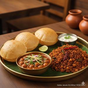 Chole Bhatoore  +  Chana Dry