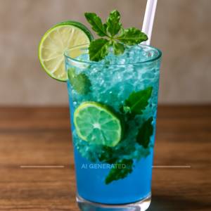 Blue curacao mojito