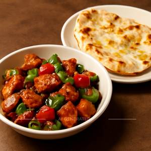 Combo Chilli Paneer With 2 Butter Nan
