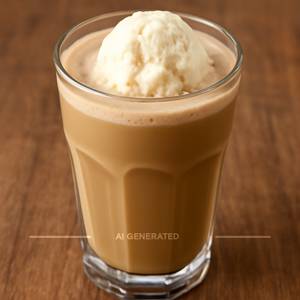 Cold coffee with ice cream