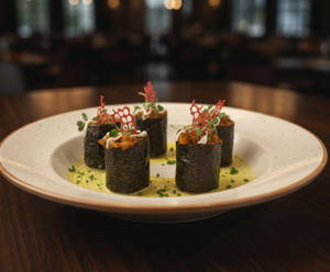 Spicy Mushroom Sushi Roll