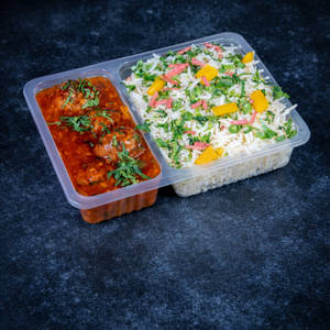 Fried Rice With Veg Manchurian