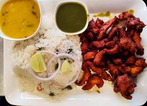 Ghee Rice With Sholay Kabab