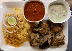 Biryani Rice With Malai Kabab