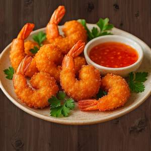 Golden fried prawns [8  pieces]