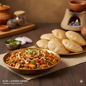Aloo + 8 poori combo