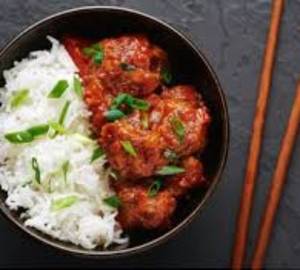 Chicken Manchurian Fried Rice Bowl