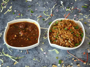 Veg Manchurian + Fried Rice