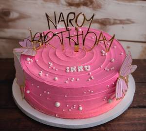 Strawberry Special Cute Birthday Butterfly Cake