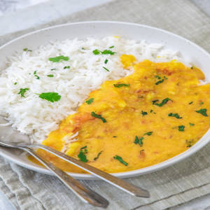 Yellow Dal With Chawal
