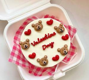 Cute Valentine's Chocolate Bento Cake