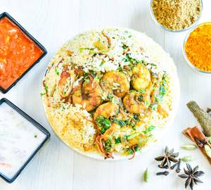 Prawns biryani