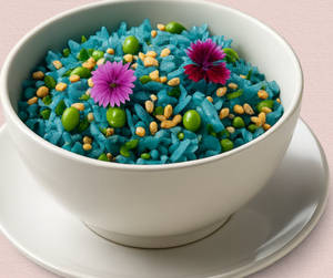 Blue Pea & Edamame Fried Rice