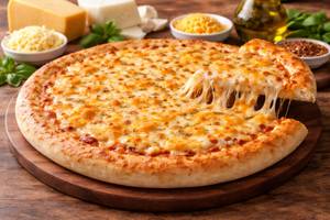 Double cheese pizza