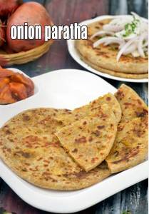 Aloo paratha and onion paratha combo.