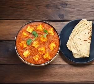 Kadhai Paneer 250Ml With 2 butter Tawa Roti 