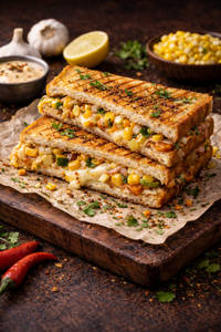 Corn & Garlic Sandwich