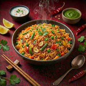 Chilli Garlic Veg Fried Rice