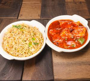 Chilli Paneer + Fried Rice