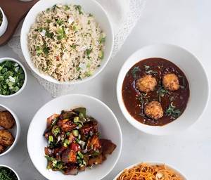 Veg Manchurian With Fried Rice - Noodles