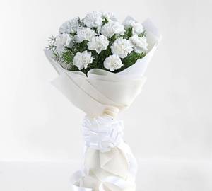 White Carnation bouquet 