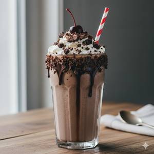 Chocolate ice cream shake