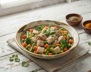 Boiled Chicken Veggies