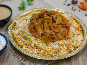 Mushroom Hyderabadi Biryani