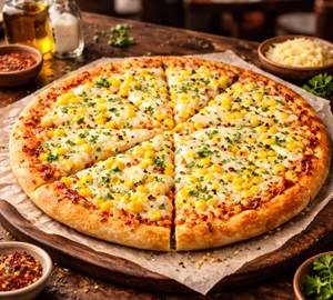 Cheese corn pizza